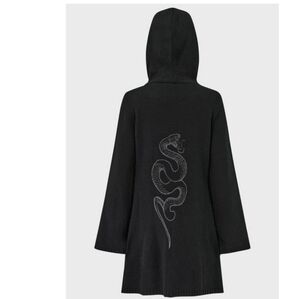 Killstar Venomheart Hooded Cloak Cardigan Snake Embroudered XXL